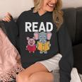 Pig Elephant Reading Cute Book Lover Bookworm Boys Girls Kid Unisex Hoodie Pig Elephant Reading Cute Book Lover Bookworm Boys Girls Kid Unisex Hoodie