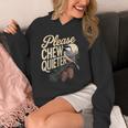 Please Chew Quieter Introverts Casual Everyday Unisex Hoodie