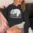 Polar Bear Reading Book Pajama Sleep Unisex Hoodie