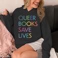 Queer Books Save Lives Read Banned Books LGBTQIA Books Unisex Hoodie