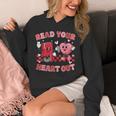 Read Your Heart Out Valentine Teacher Book Lover Unisex Hoodie