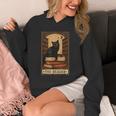 The Reader Cat Book Reading Halloween Tarot Card Unisex Hoodie