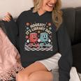 Reading Book Lover School Librarian Hooray It's Library Day Unisex Hoodie
