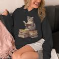 Reading Cat Book Lover Unisex Hoodie