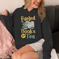Reading Hobby Bookshelves Library Fueled By Books And Tea Unisex Hoodie Reading Hobby Bookshelves Library Fueled By Books And Tea Unisex Hoodie