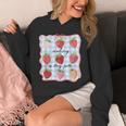 Reading Is My Jam Preppy Stawberry Bookworm Book Lover Nerd Unisex Hoodie
