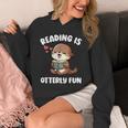 Reading Is Otterly Fun Otter Bookworm Book Lover Librarian Unisex Hoodie