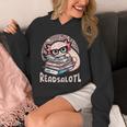 Readsalotl Axolotl Reading Books Glasses Bookworm Pun Fun Unisex Hoodie Readsalotl Axolotl Reading Books Glasses Bookworm Pun Fun Unisex Hoodie