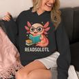 Readsolotl Kawaii Axolotl Reading Book Lover Unisex Hoodie