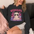 Readsolotl Pink Kawaii Axolotl Book Lover Reading Unisex Hoodie Readsolotl Pink Kawaii Axolotl Book Lover Reading Unisex Hoodie