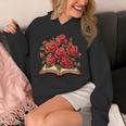 Red Roses Flowers Book Floral Unisex Hoodie
