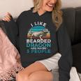 Retro Bearded Dragon Introvert For Lizard Lovers Unisex Hoodie
