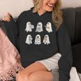 Retro Ghost Reading Books Halloween Bookish Ghost Bookworm Unisex Hoodie Retro Ghost Reading Books Halloween Bookish Ghost Bookworm Unisex Hoodie
