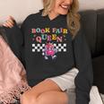 Retro Library Book Fair Queen School Reading Girls Women's Unisex Hoodie