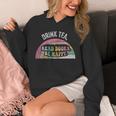 Retro Vintage Drink Tea Read Books Be Happy Reading Unisex Hoodie