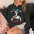Silly Goose With Books Teacher Club School Educator Unisex Hoodie