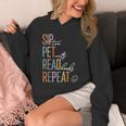 Sip Tea Pet Cats Read Books Repeat Book Cat Lover Unisex Hoodie Sip Tea Pet Cats Read Books Repeat Book Cat Lover Unisex Hoodie
