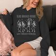 Skeleton Read Banned Books Gain Forbidden Knowledge Unisex Hoodie