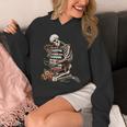 Skeleton Reading Book Halloween Bookworm Bibliophile Reader Unisex Hoodie Skeleton Reading Book Halloween Bookworm Bibliophile Reader Unisex Hoodie
