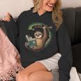 Sloth Reading a Book Lazy Sloth Bookworm Unisex Hoodie