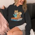 Squirrel Reading Book Glasses Bookworm Librarian Unisex Hoodie Squirrel Reading Book Glasses Bookworm Librarian Unisex Hoodie