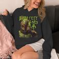 Star Wars The Book Of Boba Fett Neon Boba Fett Lives Poster Unisex Hoodie