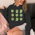 Teacher Reading Shamrock St Patrick’s Day Book Lover Kids Unisex Hoodie
