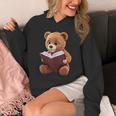 Teddy Bear Reading a Book Unisex Hoodie
