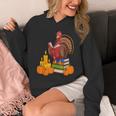 Turkey Reading Books Fall Thanksgiving Teacher Book Unisex Hoodie