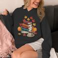 Vintage Books Tea Lovers Fall Autumn Leaves And Pumpkins Unisex Hoodie Vintage Books Tea Lovers Fall Autumn Leaves And Pumpkins Unisex Hoodie