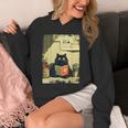 Vintage Japanese Cat Book Lovers Librarian Cat Dad Teacher Unisex Hoodie Vintage Japanese Cat Book Lovers Librarian Cat Dad Teacher Unisex Hoodie