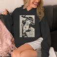 Vintage Vampire Bat Vampire Pin Up Girl Horror Comic Book Unisex Hoodie