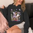 Watercolor Butterfly Fairy Read Book Library Fantasy Novel Unisex Hoodie