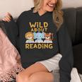 Wild About Reading Cute Animal Book Lover Kids Unisex Hoodie