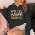 Wild About Reading Kid Love Wild Animal Books Back To School Unisex Hoodie Wild About Reading Kid Love Wild Animal Books Back To School Unisex Hoodie