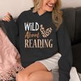 Wild About Reading Teacher Books Reader Lovers Leopard Zebra Unisex Hoodie