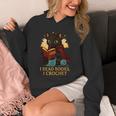 Wizard Cat Reading a Book While Crocheting Unisex Hoodie