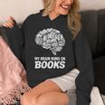 Women's My Brain Runs On Books Reading Bookworm Men Women Unisex Hoodie Women's My Brain Runs On Books Reading Bookworm Men Women Unisex Hoodie