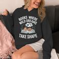 Women's Wild Dreams Reading Giraffe Book Reader Zoo Animals Kids Unisex Hoodie