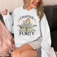 1986 Chapter Forty 40th Birthday Wildflower Book Unisex Hoodie