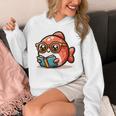 Adorable Book Lover Salmon With Reading Glasses Cute Unisex Hoodie Adorable Book Lover Salmon With Reading Glasses Cute Unisex Hoodie