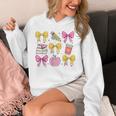 Apple Coquette Bow Books First Day Of School Back To School Unisex Hoodie Apple Coquette Bow Books First Day Of School Back To School Unisex Hoodie