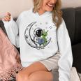 Astronaut Reading Book To Alien Moon Space Astronomy Unisex Hoodie