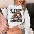 Basset Hound Dog Breed Life Is Better With Books And a For Men Women Girls Kids Unisex Hoodie