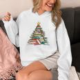 All Booked For Christmas Book Christmas Tree Lights Xmas Unisex Hoodie