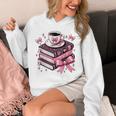 All Booked For Valentine's Teacher Coquette Bow Coffee Book Unisex Hoodie All Booked For Valentine's Teacher Coquette Bow Coffee Book Unisex Hoodie