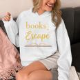 Books Are My Escape Simple Reading Quote Unisex Hoodie Books Are My Escape Simple Reading Quote Unisex Hoodie