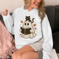 Books Ghost Reading Book Halloween Library Cat Fall Unisex Hoodie Books Ghost Reading Book Halloween Library Cat Fall Unisex Hoodie