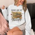 Books Are My Therapy Vintage Book Lover Daisy Art Unisex Hoodie Books Are My Therapy Vintage Book Lover Daisy Art Unisex Hoodie