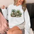 Botanical Garden Plants With Books Unisex Hoodie Botanical Garden Plants With Books Unisex Hoodie